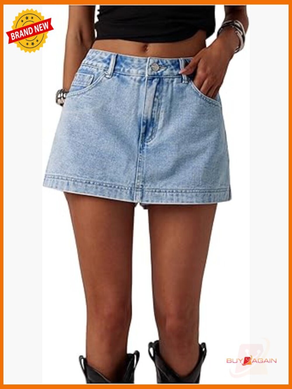 Jean Denim Skirt Shorts Y2k Mini Denim Skorts Streetwear